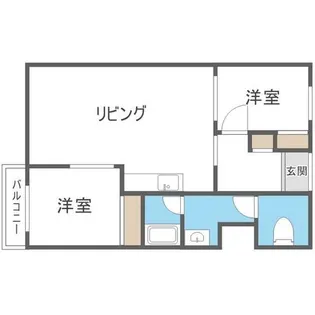 シャトーひらぎし【506号室】の間取り