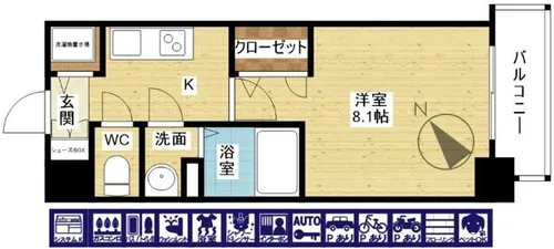 S-RESIDENCE大和田aline【11階】の間取り