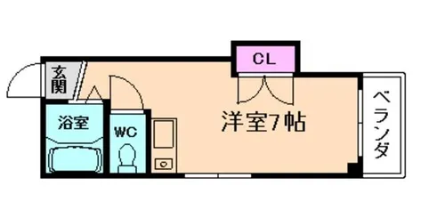 セレナ中桜塚【102号室】の間取り