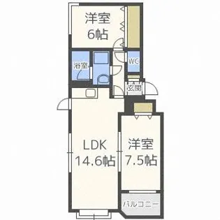 パークハイツ西町【4階】の間取り
