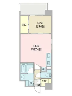 Sクラージュ西新【1002号室】の間取り