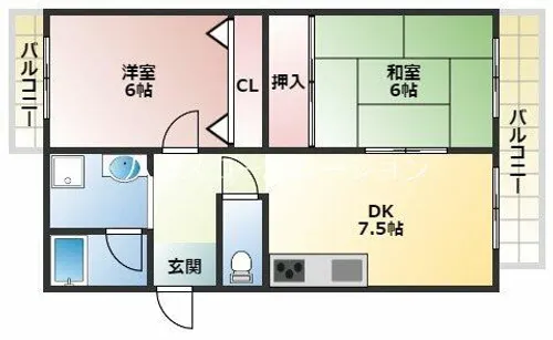 エクレール塚口【3階】の間取り