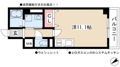 ホウケン八幡【202号室】の間取り
