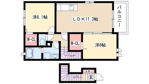 グランデドリーム【203号室】の間取り
