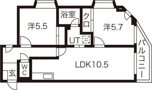 フェニックス北野【4階】の間取り