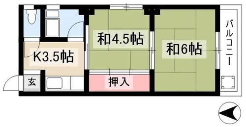 吉田コーポ【A1号室】の間取り