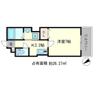 Crescere洛北【3階】の間取り