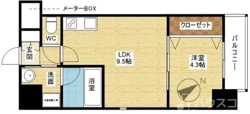 F-OHHARA【6階】の間取り