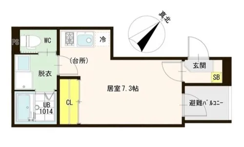ハーモニーテラス歌島V【1階】の間取り