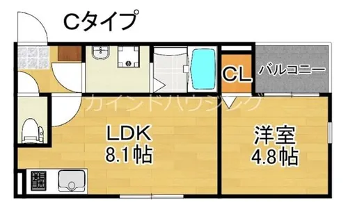 レーベンハイム西加賀屋【3階】の間取り