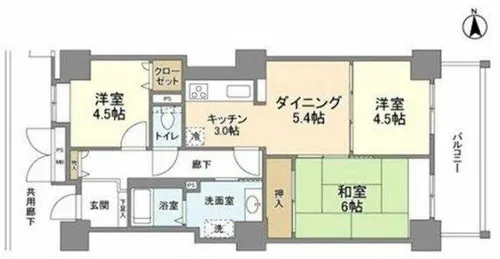 希来里【6階】の間取り