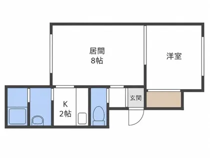 プレシャス八番館【205号室】の間取り