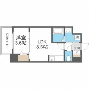 クローバー グランデ玉造【10階】の間取り