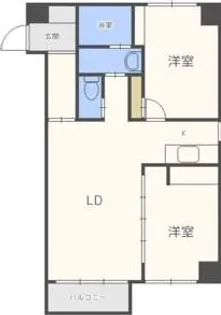 桐越マンション【4階】の間取り