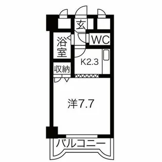 フラット北26条【5階】の間取り