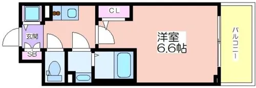 エスリードレジデンス大阪本町【14階】の間取り