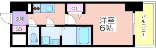 エスリードレジデンス大阪本町【15階】の間取り