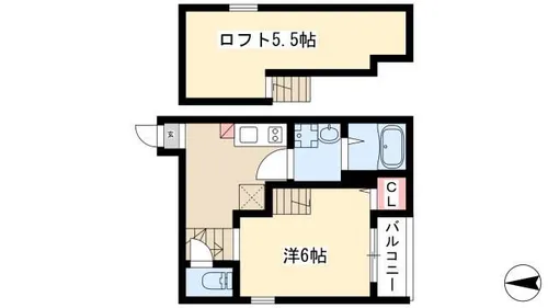 ハーモニーテラス十番Ⅳ【2階】の間取り