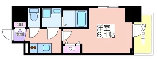 エスリードレジデンス大阪本町【12階】の間取り
