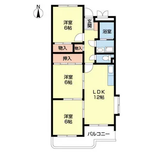 エンザース今宿【0106号室】の間取り