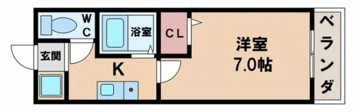 マンションウイング【3階】の間取り