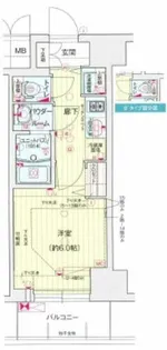 プレサンス心斎橋ブライト【13階】の間取り