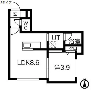 グランマーチ中島公園【4階】の間取り