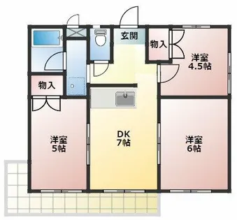 メゾン浜田Ⅱ【2階】の間取り