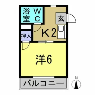 メゾン叶【205号室】の間取り