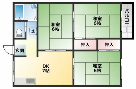 パインコート1986【2階】の間取り