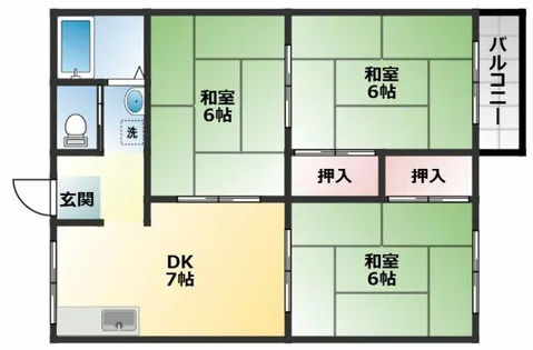 パインコート1986【2階】の間取り
