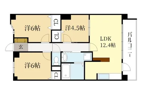 グローバル宇治大久保Ⅲ【3階】の間取り