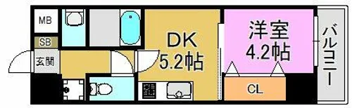 GARDENIA高井田【5階】の間取り