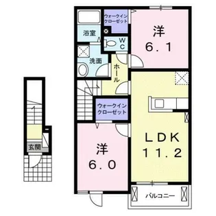 グラード【2階】の間取り