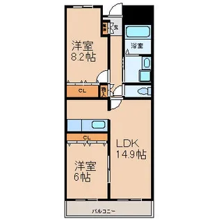 ソーラスフロント富船【5階】の間取り