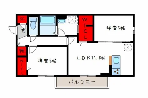 ケーズメゾン松山【3階】の間取り