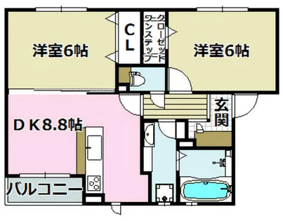 マルシエK.K【1階】の間取り