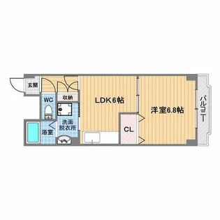 セレナ東甲子園【3階】の間取り