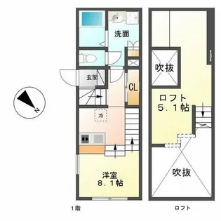 Scottsdale(スコッツデール)【1階】の間取り