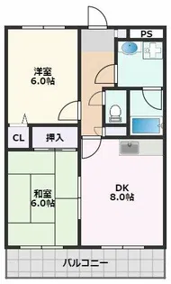 プランドール千里丘【4階】の間取り