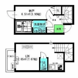 グランレーヴ呼続【1階】の間取り