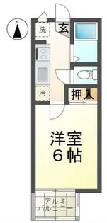COCORU【105号室】の間取り