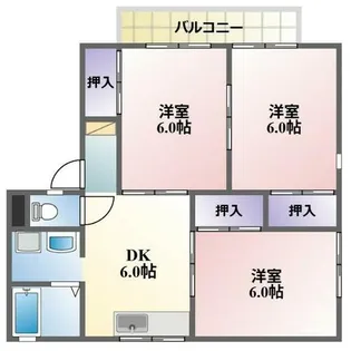 セジュール松乃木【201号室】の間取り