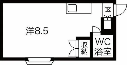 ハイデンスMM八軒【3階】の間取り