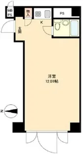 グランドメゾン西心斎橋【511号室】の間取り