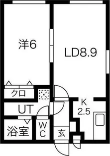 グランメール月寒東【2階】の間取り