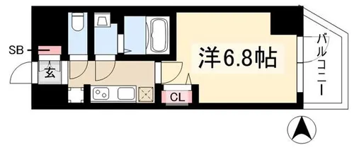 プレサンス大須観音ビザリア【4階】の間取り