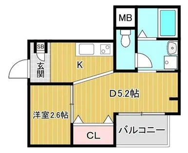エヌエムキャトフヴァントゥレーズノース【2C号室】の間取り