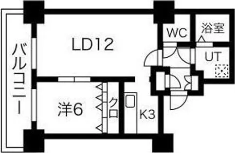 ティアラタワー中島倶楽部【3階】の間取り