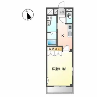 ウエスト・ウイング【2階】の間取り